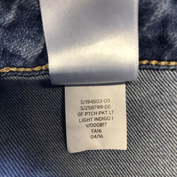 Gap Girlfriend Coupe Girlfriend Womens Light Wash Indigo Patch Pocket Size 8/29 - Picture 12 of 12